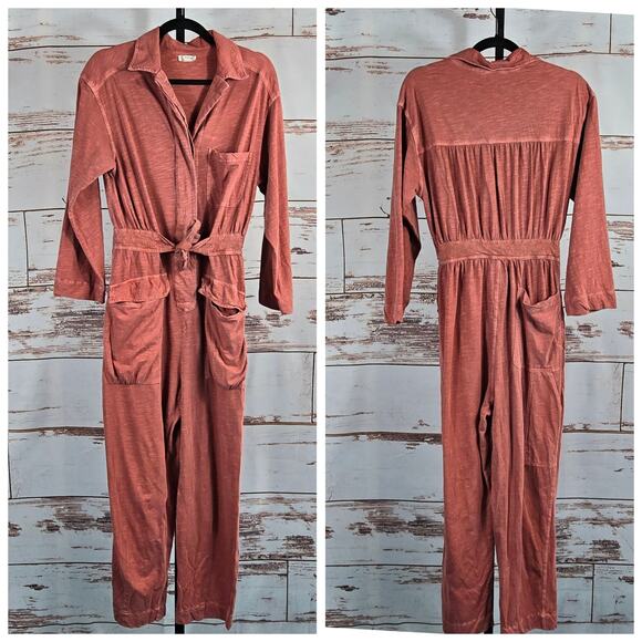 Free People More LIke This One Piece Jumpsuit Terracotta Size Small - Picture 1 of 8